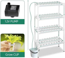 Indoor Hydroponics System Indoor Garden 108 Plant Sites Food-Grade PVC-U Pipes Hydroponic Planting Equipment, with Water Pump, Gift for Gardening Lover wyqdp240305