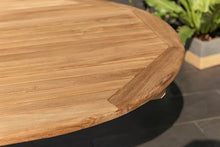 Amazonia Coventry 9-Piece Oval Patio Dining Set Certified Teak Light Brown
