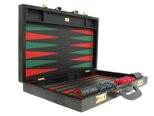 Zaza & Sacci Leather Backgammon Board Set Large Black Lizard II