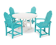 POLYWOOD® Classic Adirondack Dining Set, Aruba/White