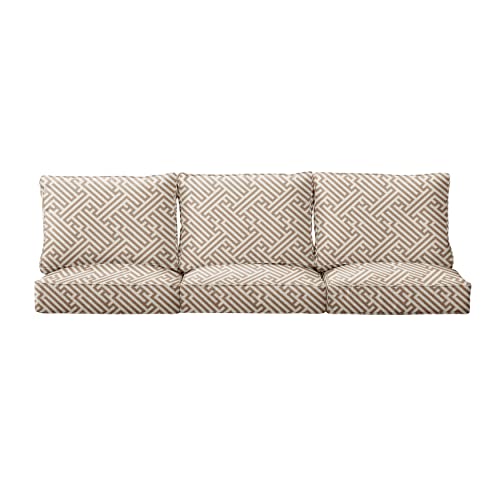 Mozaic Outdura Outdoor/Indoor Bench Cushion, 27in x 30in x 5in, Tan
