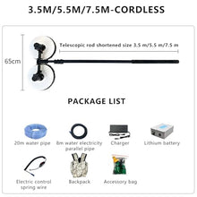 ZGLINMZ PV Solar Panel Washing Brush,60 cm Double Rotating Brush Head,11.4 ft 18 ft 24.6 ft Pool Cleaning Machine,Aluminum Alloy Telescopic Rod,Cordless-7.5m/24.6ft