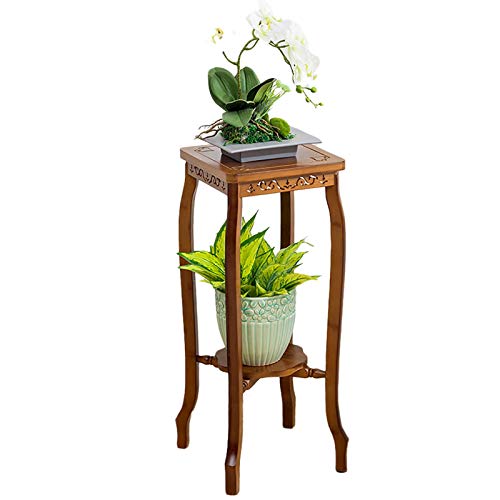 Ligedamai Bamboo Multi-Tiered Plant Stand Rack, Tall 2/3 Tier Multiple Flower Pot Holder Shelf for Indoor/Balcony/Bedroom, Planter(2 Tier)