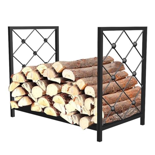 WXPWAMZ Firewood Rack for Fireplace Wood Storage, Wood Pile Rack for Indoor and Outdoor Log Storage, Log Box Rack