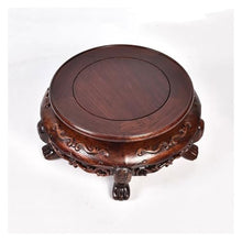 LUYOUBOZHU Vase Stand Retro Chinese Style with Foot Rosewood Base, for Bonsai Teapot Vase Display Stand(Medium)
