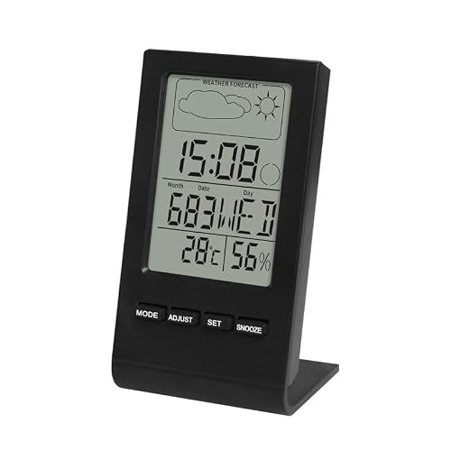 ASWRTYJO ABS Multifunctional Vertical Digital Display Electronic Thermometer Hygrometer