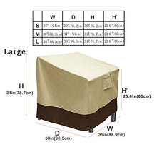 Patio Covers, 2 Pack Lounge Deep Seat Cover, 37''Wx30''Dx30''H, 600D Water and Heavy Duty Outdoor Lawn Patio Furniture Covers (4 Pack - Large)