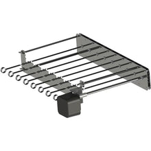 Electric Shish Grill Kabob Set, Stainless Steel Automatic Rotating Skewer Turner with 9pcs Skewers, Rotating Gear Design, High Torque, BBQ Grill Rack for Outdoor Camping