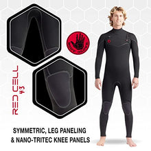 Body Glove Men's Red Cell 4/3mm Chest-Zip Full Wetsuit Black