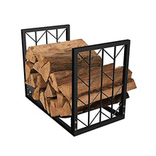 GenSDH Heavy Duty 24 Inch Firewood Rack with Easy Assembly Floor Standing Logs Storage Stand for Indoor/Outdoor Use Firewood Storage Brackets Included
