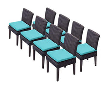 TK Classics TKC Venice Wicker Patio Dining Chairs Set of 8 Aruba