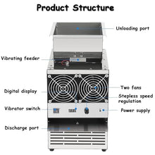 ERoomQ Bird Feed Blown Shell Splitter,Electric Stainless Steel Grain Separator, Adjustable Speed Fan,w/Drawer&Discharge Guide Plate, for Millet