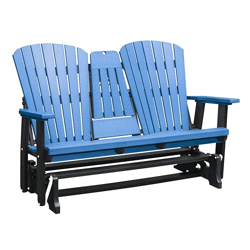 American Furniture Classics Two Person Glider Blue and Black
