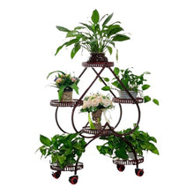 Plant Stand Indoor Outdoor Metal 6 Tier Plant Shelf For Plants Multiple Corner Tiered Planter Shelf Simple Creative Display Rack Iron Potted Flower Pot Holder Stands For Patio Balcony Garden
