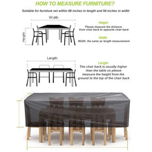 Furniture Cover 210D Oxford Protective Patio Furniture Covers Garden Table Waterproof Windproof(210D Silver,330x220x90cm)