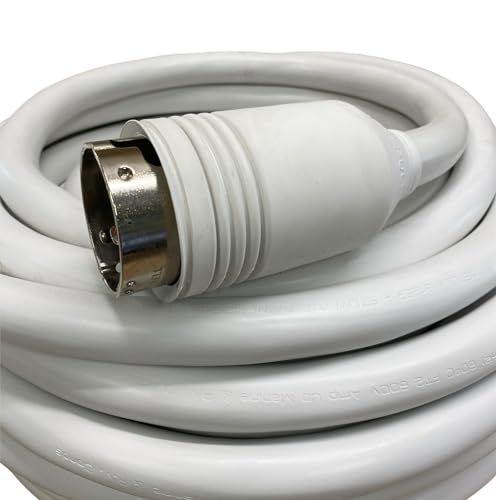 Amp Up Marine 125/250 Volt 50 Amp Replacement Shore Power Cable 50' White