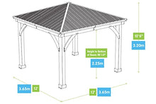 Yardistry 12x12 Meridian Cedar Wood Gazebo Pavilion Brown