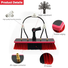 Eastnmythet High Altitude Window Cleaning Telescopic Brush, Water Fed Poles Kit with Scraper, Solar Panel Cleaning Brush, 12-36ft,9m/30ft