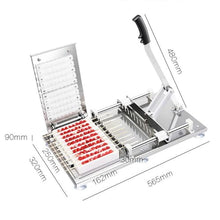 Kebab Maker Press Mould, 10 Holes Stainless Steel Meat Skewer Machine, BBQ Tool, for Skewer Length: Under 35 Cm, Home BBQ Parties Barbecue Helper