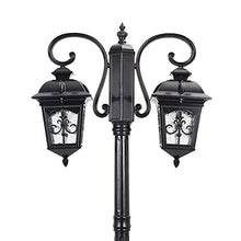 Lights Outdoor European Outdoor Retro Street Light Patio Residential Area High Pole Light Waterproof Floor Lamp Vintage Victoria Glass Lantern Lawn Garden Street Light Villa E27 Decoration Post Lamp S