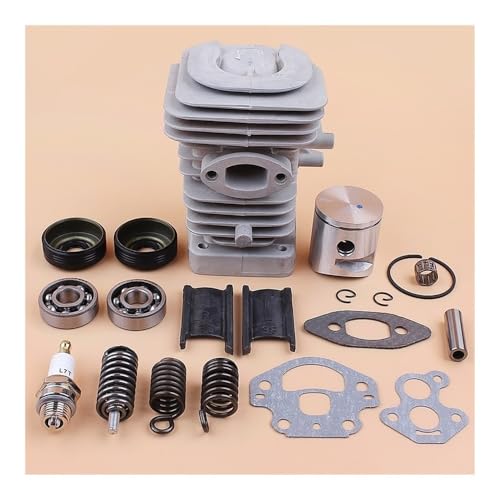 BMPWANGL 39mm Cylinder Piston Kit Fit for 240 235 236 Crank Bearing Oil Seal Gasket Buffer Bearing Chainsaw Spare Part