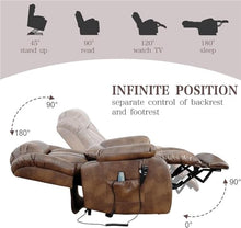 UOPYNE Dual Motor Power Lift Recliner with Lumbar Heat for Elderly