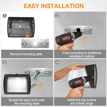 4-Pack LED Wall Pack Light with Dusk to Dawn Sensor, 80W/100W/120W, 3CCT Adjustable, 120-277V, IP65, 0-10V Dimmable, Outdoor LED Security Flood Lighting for Warehouse, Garage, ETL Listed