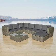 Xinxinxiang 8 Piece Patio Set with Cushions Gray