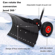 Upgraded Heavy Duty Wheeled Snow Plow Shovel