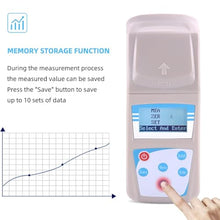 Residual Chlorine Detector, 0-5.00mg/L Water Quality Tester, PH and Cl2 Content Measurement, with Suitcase, 10 Data Storage, for Swimming Pool, Spa Center
