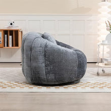 NDPQN Chenille Bean Bag Sofa High Back Lounger Grey