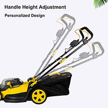 Electric Rotary Lawn Mower, 40cm Cutting Width, 40V Cordless Lawnmower with Battery and Charger, 45L Grass Box, Folding Push Lawn Trimmer