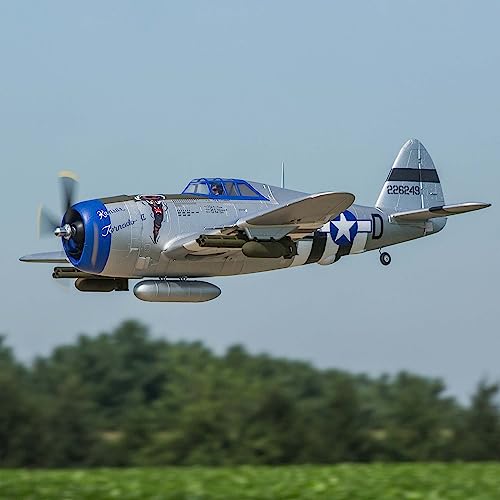 E-flite RC Airplane P-47 Razorback 1.2m BNF Basic Gray