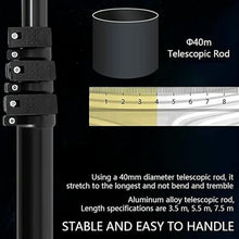 Electric Solar Photovoltaic Panel Cleaning,3.5m/5.5m/7.5m Extendable Solar Panel Cleaning Brush,Strong Cleaning Power, Outdoor Washing Device Tool