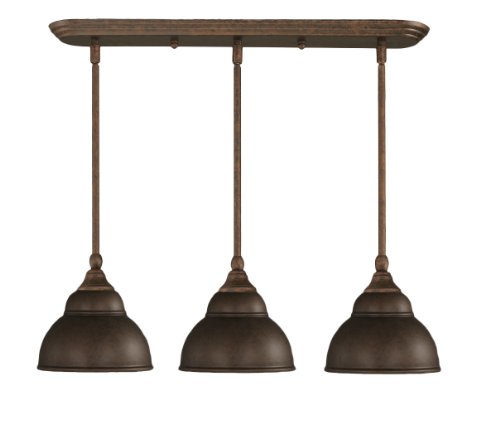 Toltec Lighting 3 Light Mini Pendant Bronze Metal