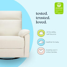 DaVinci Suzy Swivel Recliner Vanilla GREENGUARD Gold CertiPUR-US Certified