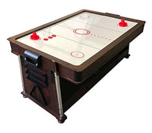 SIMBASHOPPING USA 7FT Multigame Pool Table with Air Hockey, Table Tennis, & Table Top Blue/Brown