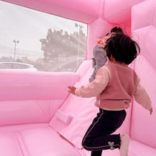 Inmaqui Pink Inflatable Bounce House with Slide and Air Blower