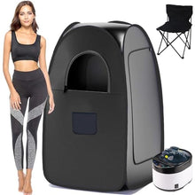Piefeak Portable Home Steam Sauna Tent with Adjustable Steamer & Remote Control, Includes Relaxation Folding Chair for Detox and Wellness (4.0l)