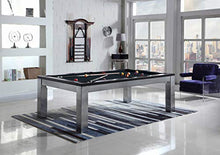Playcraft Monaco 8' Slate Pool Table with Dining Top Silver