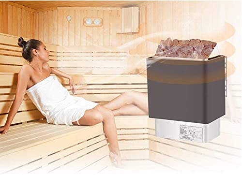 JYXYXSCP Home Sauna,Commercial Sauna Heater Stove,3-9KW Dry Steam Bath Sauna Internal Control Type Stainless Steel Electric Sauna Stove Rapid Heating (9KW)
