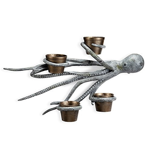 SPI Octopus Wall Hanging Planter Holder with Drain Holes