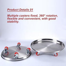WUXTOKV 304 Stainless Steel Plant Trays for Pots, Drip Tray with Rollers, Can Be Used to Place Flower Pots or Move Heavy Objects(70cm/27in)
