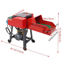 Banfluxion 220V 4-Blade Hay Cutter Pulverizer Red