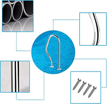 Pool Handrail Pool Handrails 304 Stainless Steel Swimming Pool Hand Rail for In Ground Swimming Pools, Safety Swimming Pool Railing, Anti Slip Protective