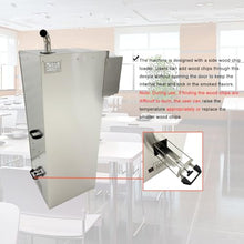 Banfluxion Electric Meat Smoke Oven 110V 1KW Commercial Stainless Steel Meat Smoker with 9 Detachable Racks and Side Wood Chip Loader Grill for Bacon Sausage Smoked Beef Making 30-120℃ 0-12h