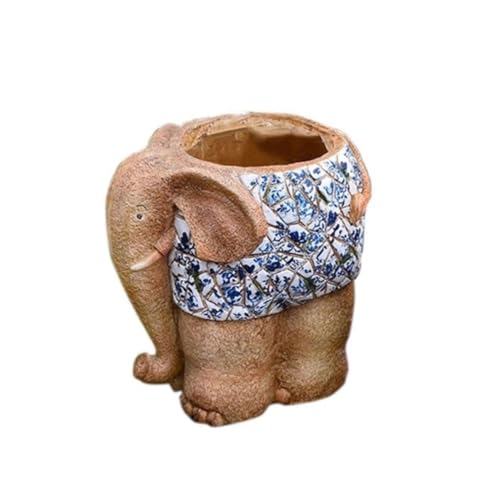 WOAITIANTIAN Flower Pots Elephant Shaped Flower Pot Cymbidium Patio Garden Balcony Home Ornaments Floor Large Decorative(Large)