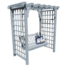 Keystone Amish Co. Bainbridge Cedar Arbor & Swing, 6-Foot, Grey Stain