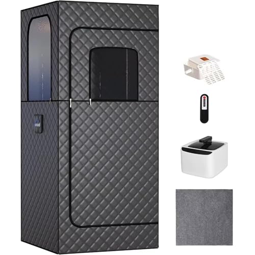 DKDZZXHUS Portable Home Indoor Sauna Relaxation Chair with 2.6L Steam Generator Remote Control Chair, Suitable for Home Use