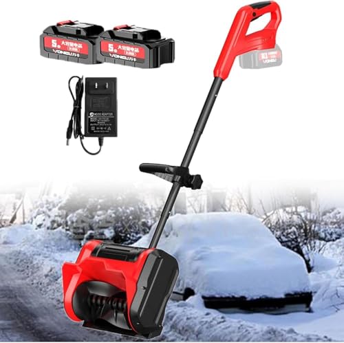 RKUVPAE 20V 4.0Ah Cordless Snow Blower for Driveway,12.6" Clearing Path, 26' Throwing Distance,Electric Snow Shovel for Driveway,with Adjustable Handle, for Patio, Playground, Farm
